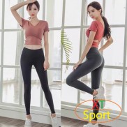 [ FASHIONRUN19 - FASHIONHOT19 ] Bộ tập yoga nữ, đồ tập gym yoga aerobic nữ cổ tim chất đẹp BGM41